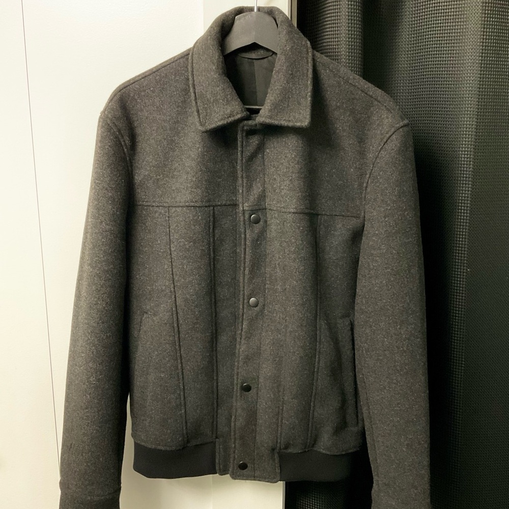 Men's Gray Wool Jacket New